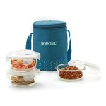BOROSIL Teal Glass Lunch Box with Bag, 3 Pc (400 ml each, Round) at ₹389 | Flipkart Deal BOROSIL Teal Glass Lunch Box with Bag, 3 Pc (400 ml each, Round) at ₹389 | Flipkart Deal