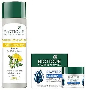 Biotique Dandelion Serum & Eye Gel Combo – Rs. 703 at Amazon Biotique Dandelion Serum & Eye Gel Combo – Rs. 703 at Amazon