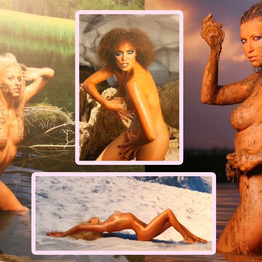 Amber (Aijas Vītoliņas) un Sindijas Vildes kailfoto Kondrašina jaunajā kalendārā