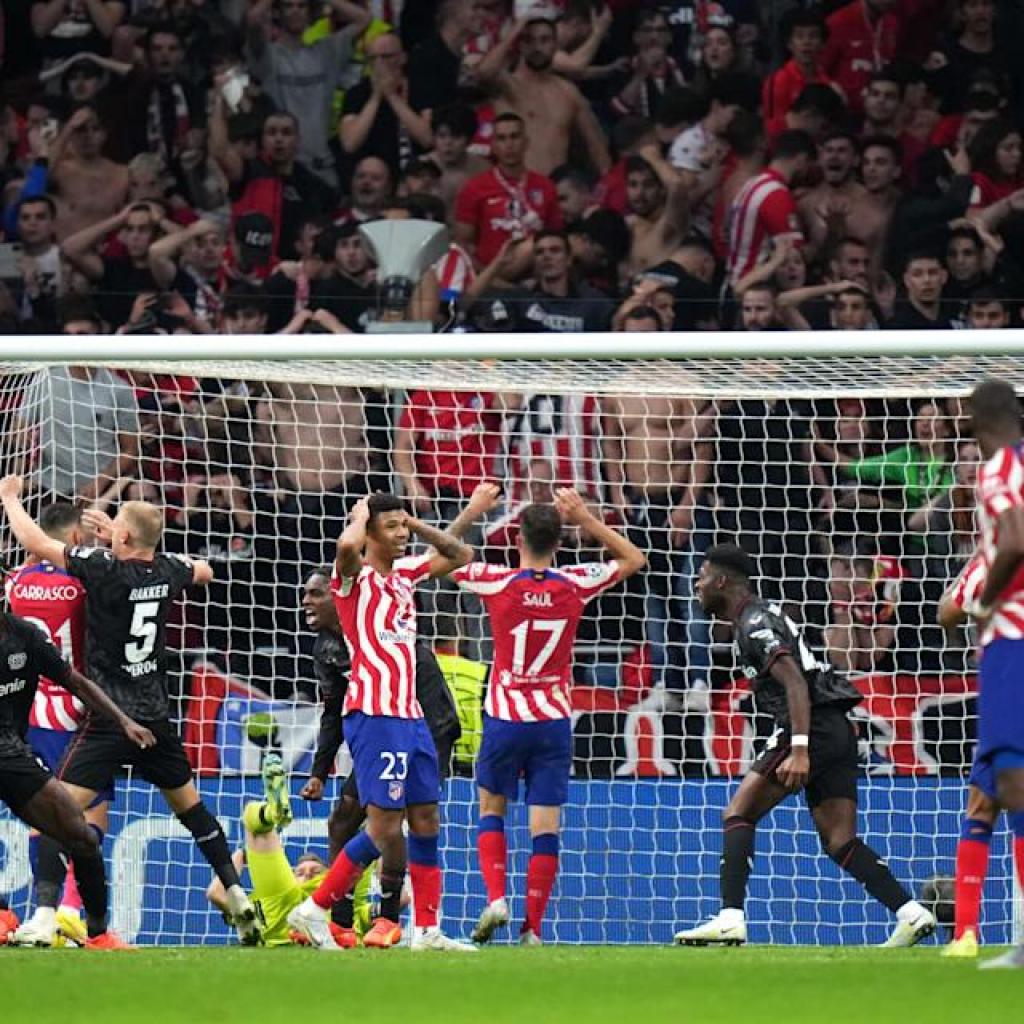 The final time Atletico Madrid and Bayer Leverkusen met chaos ensued The final time Atletico Madrid and Bayer Leverkusen met chaos ensued