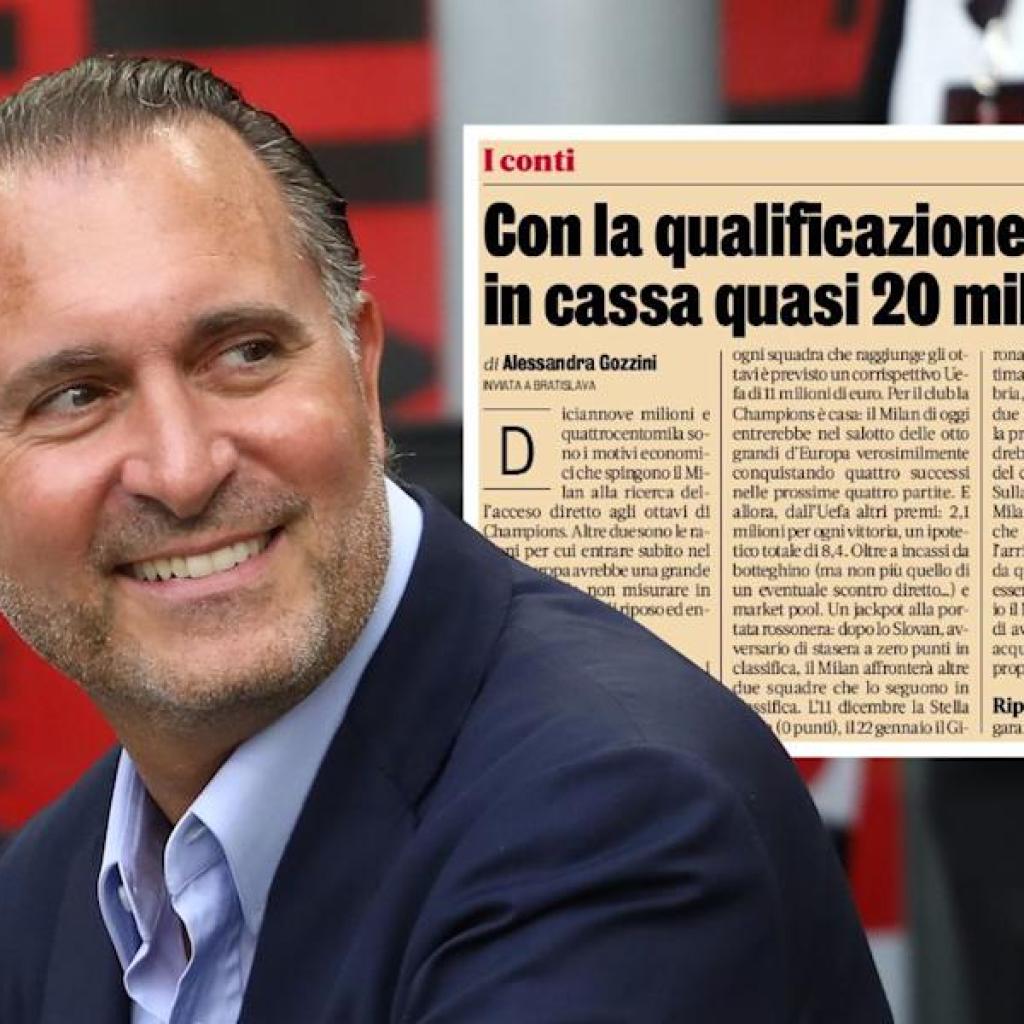 GdS: Milan would internet over €30m from Champions League progress – the breakdown GdS: Milan would internet over €30m from Champions League progress – the breakdown