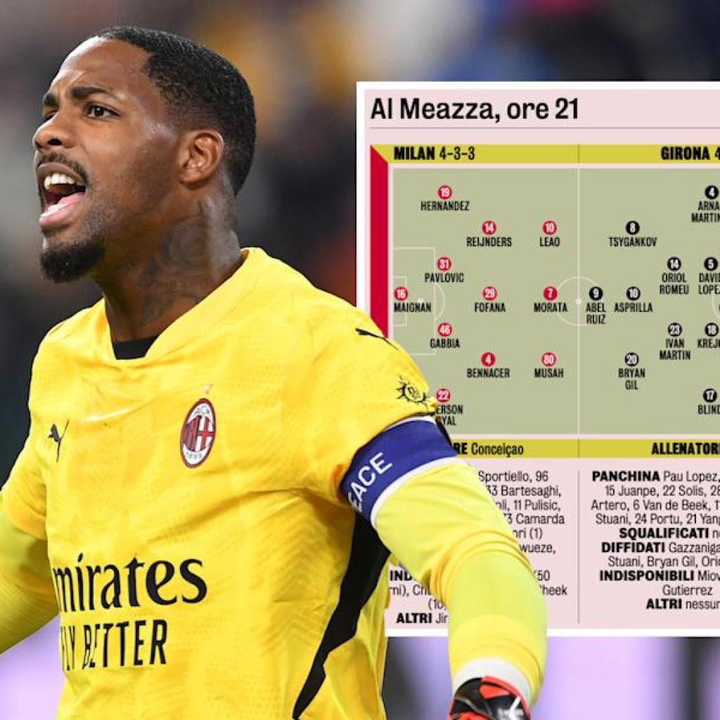 GdS: Predicted XIs for Milan vs. Girona – Conceicao to make use of three-man midfield GdS: Predicted XIs for Milan vs. Girona – Conceicao to make use of three-man midfield