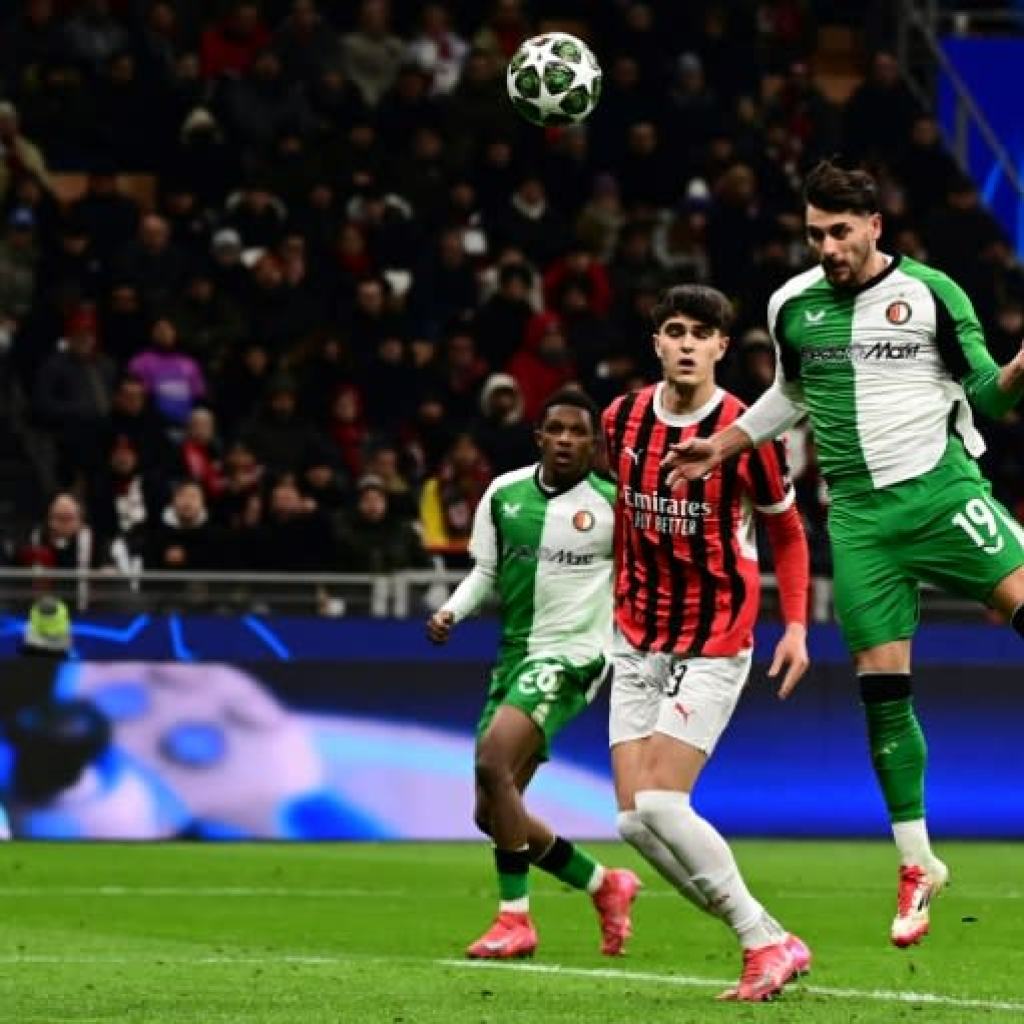 Feyenoord knock out 10-man AC Milan to achieve Champions League final 16 Feyenoord knock out 10-man AC Milan to achieve Champions League final 16