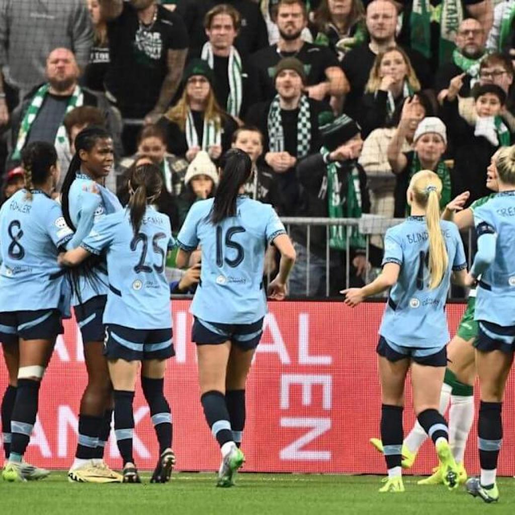 UEFA opens disciplinary proceedings after Manchester Metropolis striker Khadija Shaw struck by object from stands UEFA opens disciplinary proceedings after Manchester Metropolis striker Khadija Shaw struck by object from stands