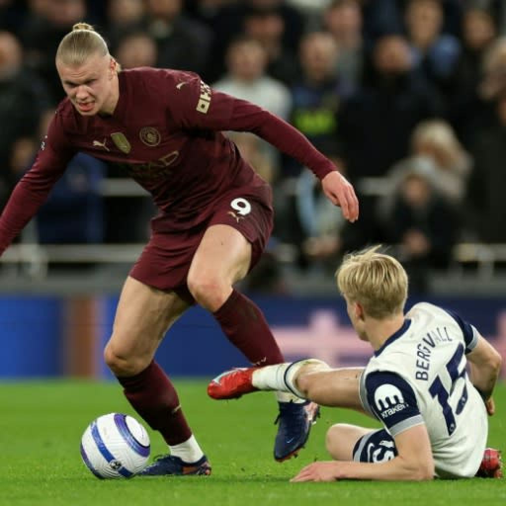 Haaland again with a bang as Man Metropolis sink Spurs Haaland again with a bang as Man Metropolis sink Spurs