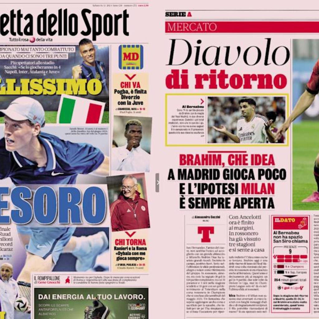 Gallery: ‘Brahim Diaz concept’, ‘By no means so aggressive’ – Right this moment’s headlines in Gazzetta dello Sport Gallery: ‘Brahim Diaz concept’, ‘By no means so aggressive’ – Right this moment’s headlines in Gazzetta dello Sport