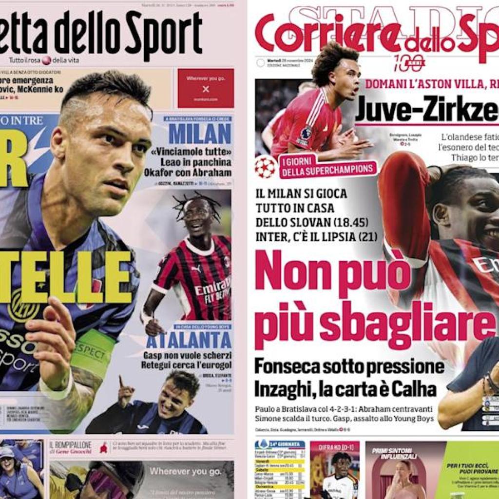 Gallery: ‘Let’s win all of them’, ‘Fonseca beneath stress’ – At present’s entrance pages in Italy Gallery: ‘Let’s win all of them’, ‘Fonseca beneath stress’ – At present’s entrance pages in Italy