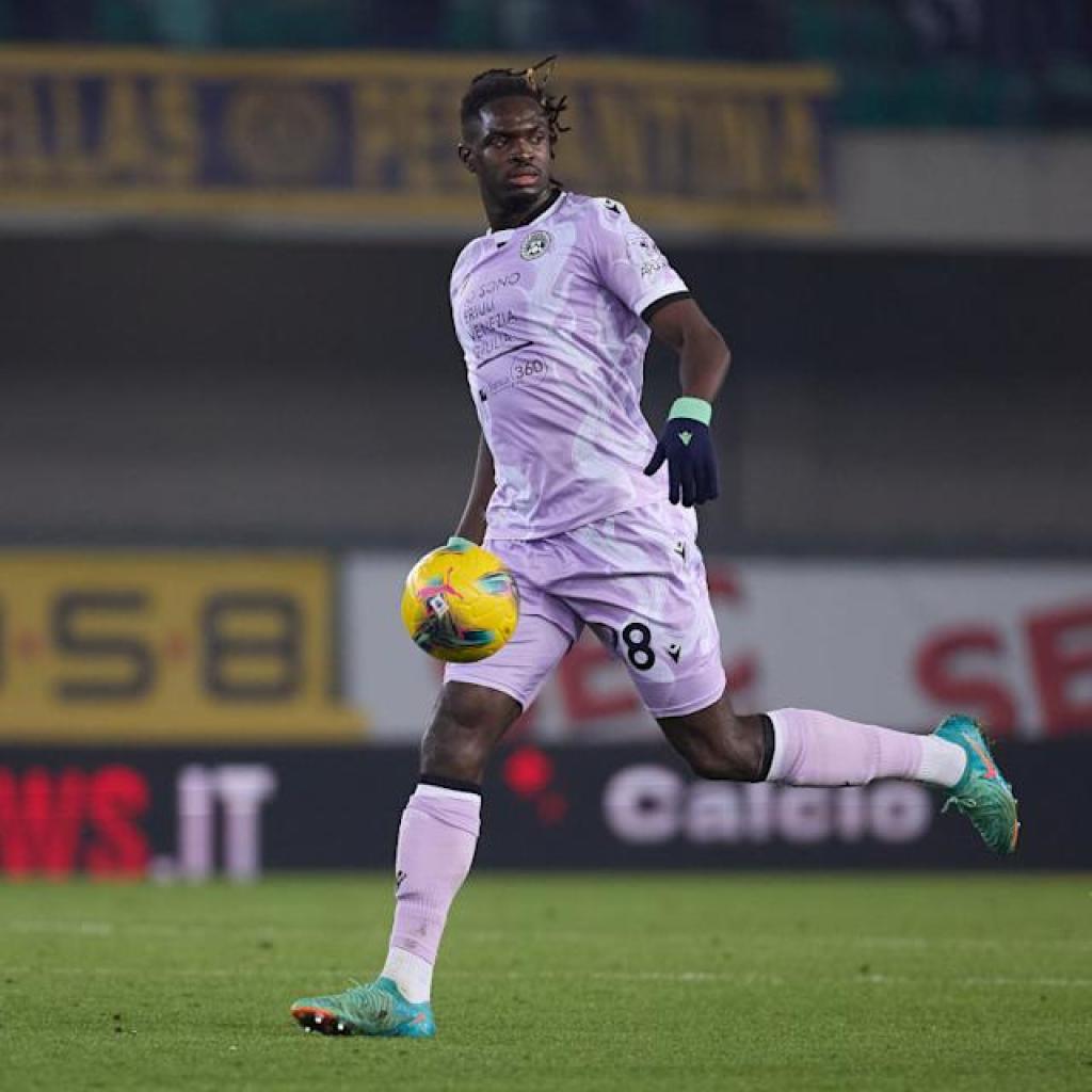 Solet celebrating Udinese and Serie A debut Solet celebrating Udinese and Serie A debut