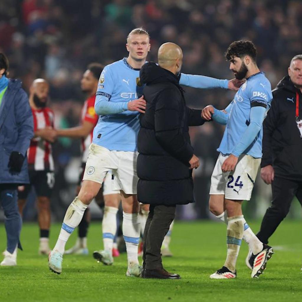 ‘HUGE dedication!’ Pep Guardiola reacts to Haaland’s new 10-year extension in shadow of Premier League expenses ‘HUGE dedication!’ Pep Guardiola reacts to Haaland’s new 10-year extension in shadow of Premier League expenses