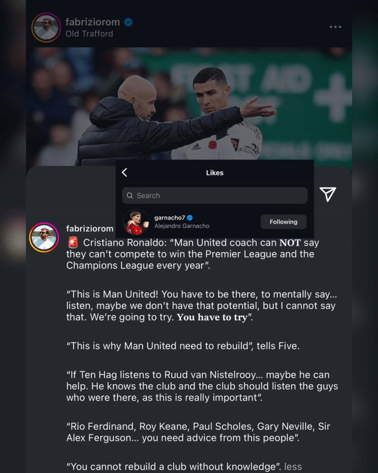 Man Utd fas say Garnacho will be DROPPED by Ten Hag for 'lining' Ronaldo rant Man Utd fas say Garnacho will be DROPPED by Ten Hag for 'lining' Ronaldo rant