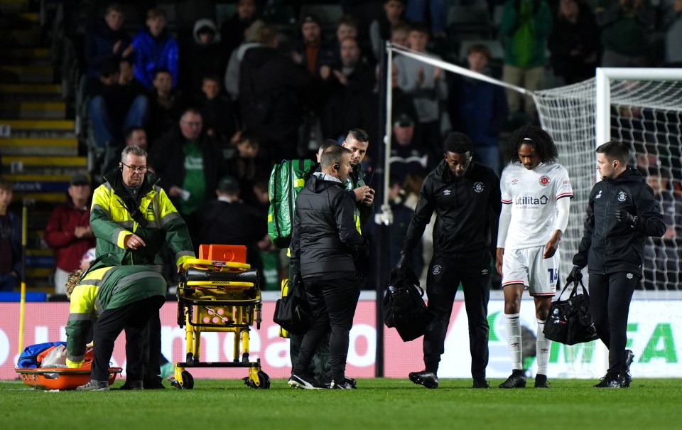 Ex-Man Utd wonderkid Tahith Chong collapses during Luton clash Ex-Man Utd wonderkid Tahith Chong collapses during Luton clash