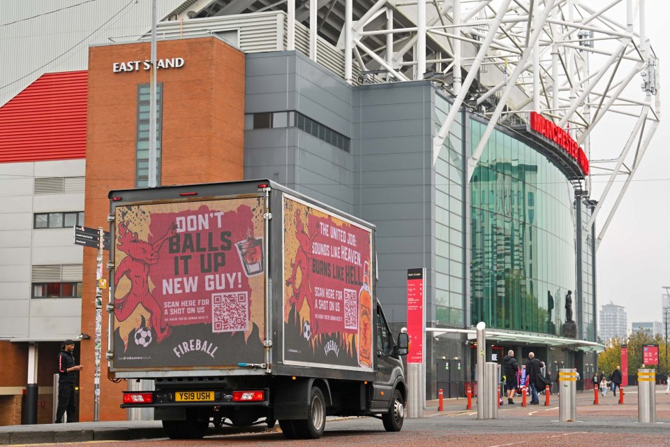 Whisky brand poke fun at Ruben Amorim with billboard outside Old Trafford Whisky brand poke fun at Ruben Amorim with billboard outside Old Trafford