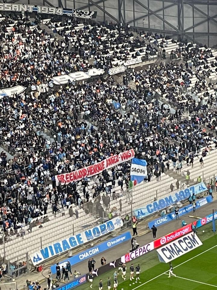 Mason Greenwood called out by fuming Marseille fans who display huge banner Mason Greenwood called out by fuming Marseille fans who display huge banner