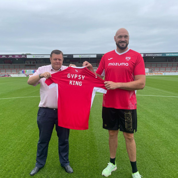 EFL club once sponsored by Tyson Fury relegated to non-league after 18 years EFL club once sponsored by Tyson Fury relegated to non-league after 18 years