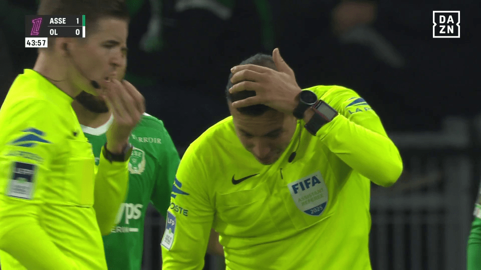 St Etienne vs Lyon suspended after referee hit on head by object from crowd St Etienne vs Lyon suspended after referee hit on head by object from crowd