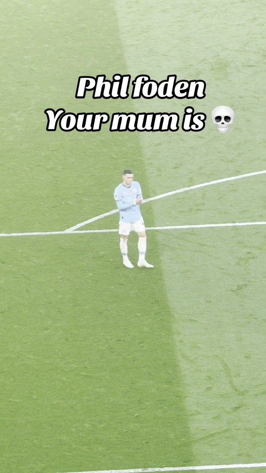 New footage shows Foden’s reaction to Man Utd fans’ sick chant aimed at his mum New footage shows Foden’s reaction to Man Utd fans’ sick chant aimed at his mum