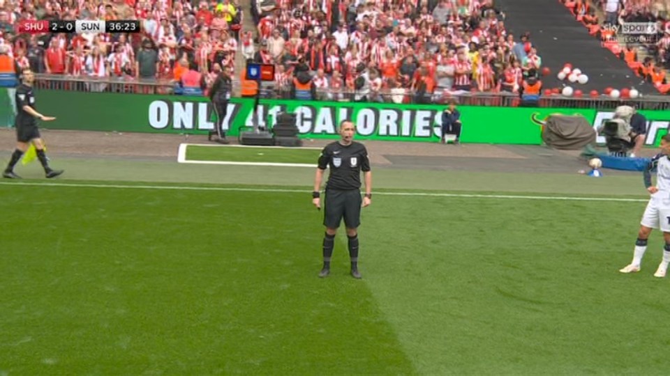 Championship play-off final history made as referee speaks to crowd Championship play-off final history made as referee speaks to crowd