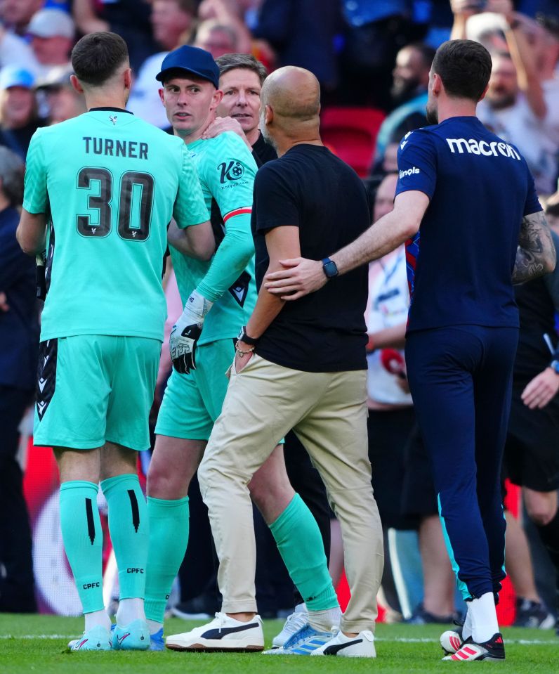 Henderson reveals what he and Guardiola said to each other in FA Cup final row Henderson reveals what he and Guardiola said to each other in FA Cup final row