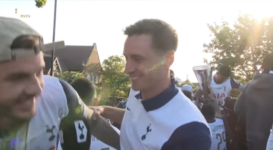 James Maddison nearly FALLS OFF Tottenham bus during wild Europa League parade James Maddison nearly FALLS OFF Tottenham bus during wild Europa League parade