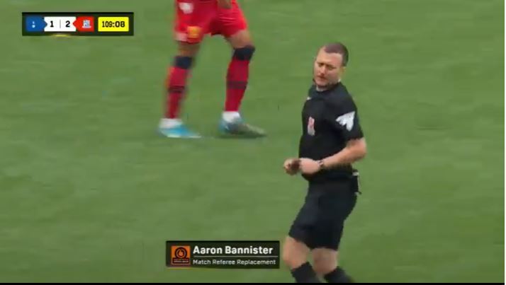 National League playoff final referee subbed off with cramp in extra-time National League playoff final referee subbed off with cramp in extra-time