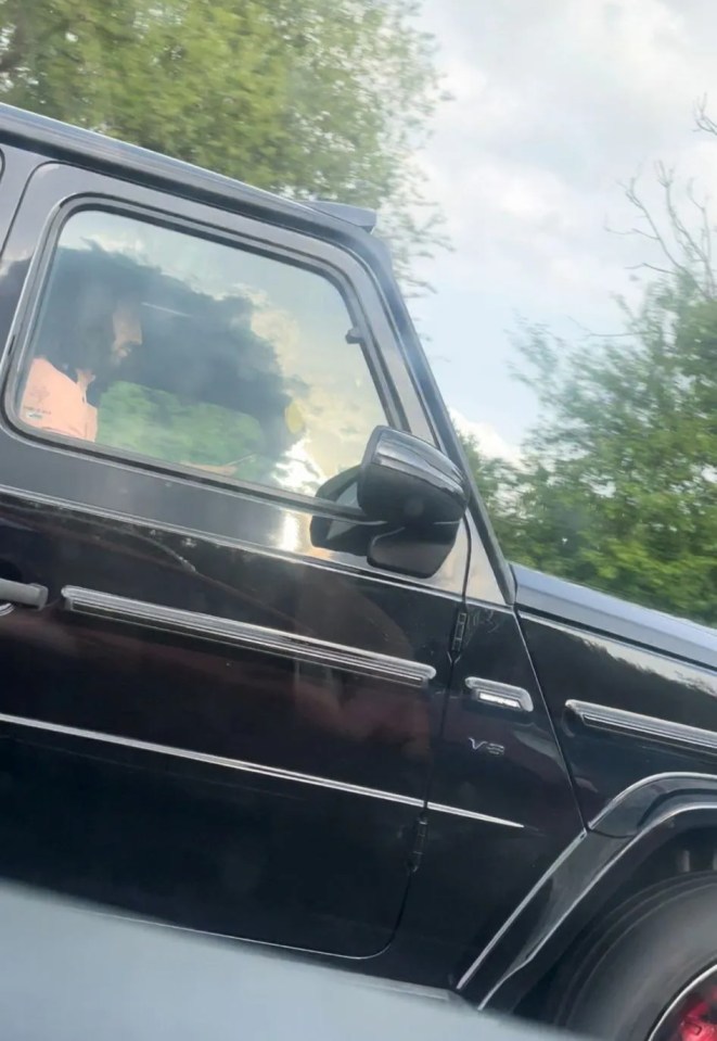 Moment Chelsea ace Marc Cucurella uses mobile while driving Mercedes G-wagon Moment Chelsea ace Marc Cucurella uses mobile while driving Mercedes G-wagon