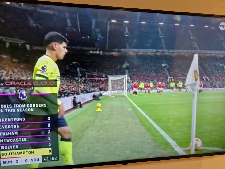 TNT Sports hailed for 'perfect' graphic before Southampton goal at Man Utd TNT Sports hailed for 'perfect' graphic before Southampton goal at Man Utd