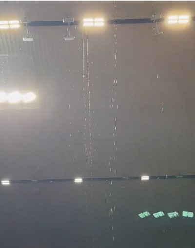 Moment Anfield roof leaks as Man Utd fans sing cheeky chant about Liverpool Moment Anfield roof leaks as Man Utd fans sing cheeky chant about Liverpool