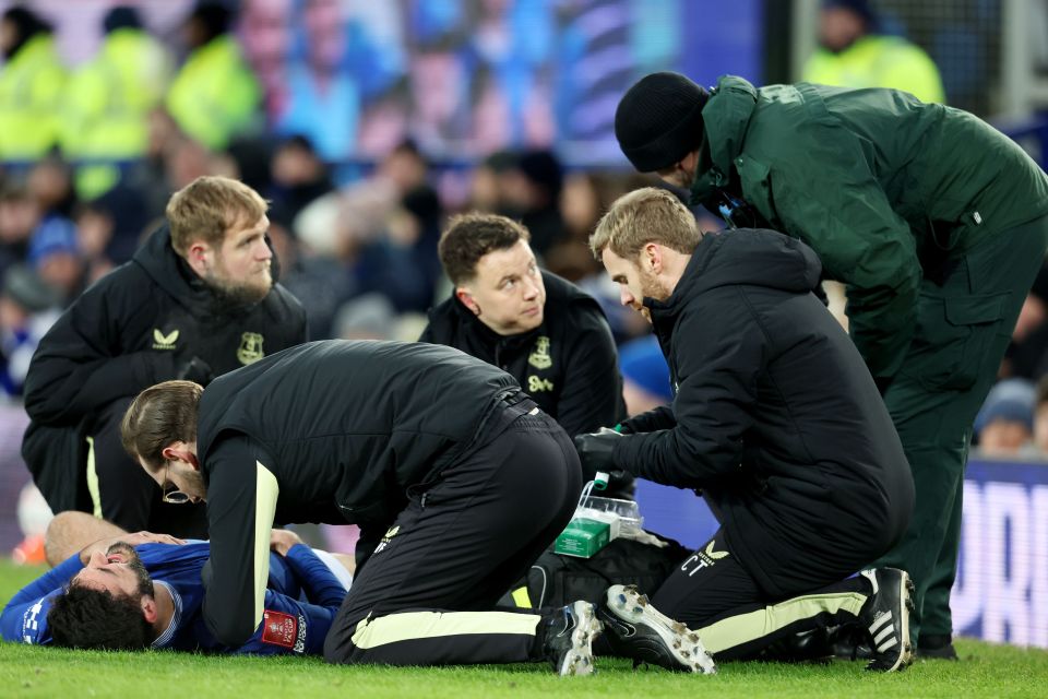 Armando Broja given oxygen and carried off on stretcher in Everton clash Armando Broja given oxygen and carried off on stretcher in Everton clash