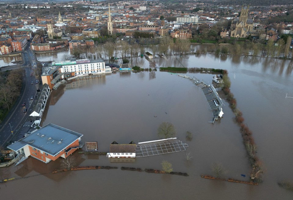 Iconic English ground an ice rink as it's battered by floods & freezing weather Iconic English ground an ice rink as it's battered by floods & freezing weather