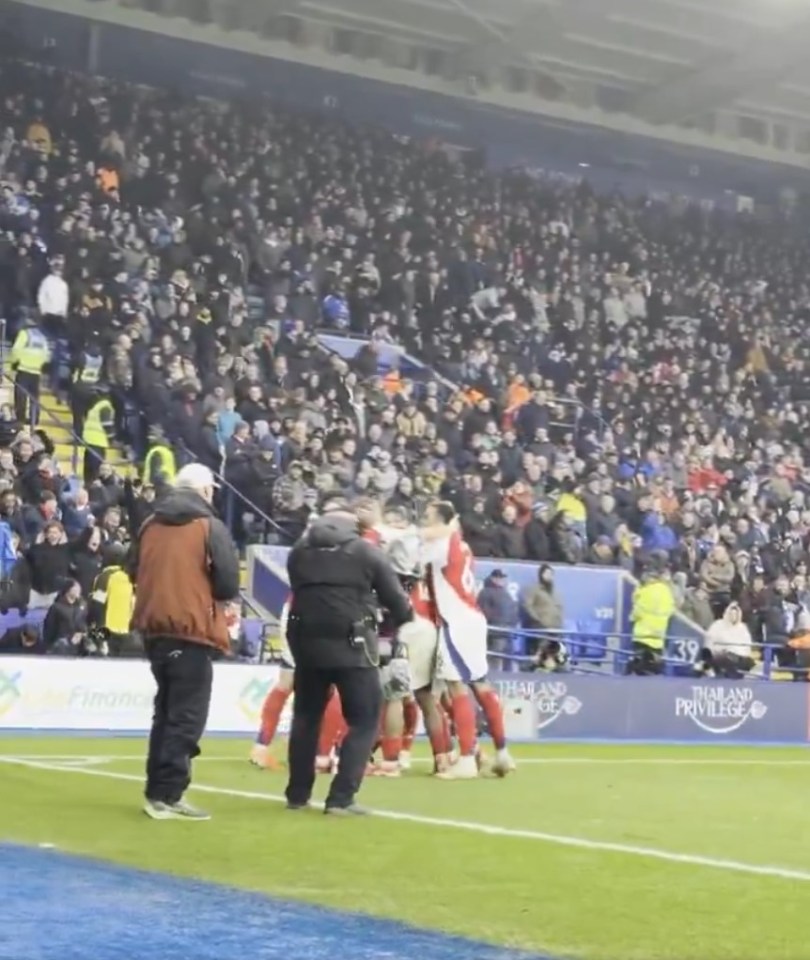 Arsenal post new Merino goal footage but fans are distracted by Leicester end Arsenal post new Merino goal footage but fans are distracted by Leicester end