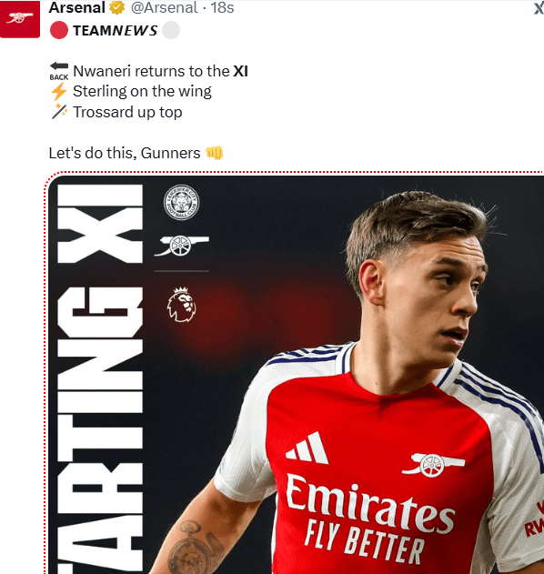 Leicester vs Arsenal LIVE SCORE: Latest Premier League updates Leicester vs Arsenal LIVE SCORE: Latest Premier League updates