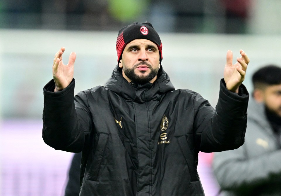 Walker subbed at HALF-TIME for AC Milan then watches replacement set up winner Walker subbed at HALF-TIME for AC Milan then watches replacement set up winner