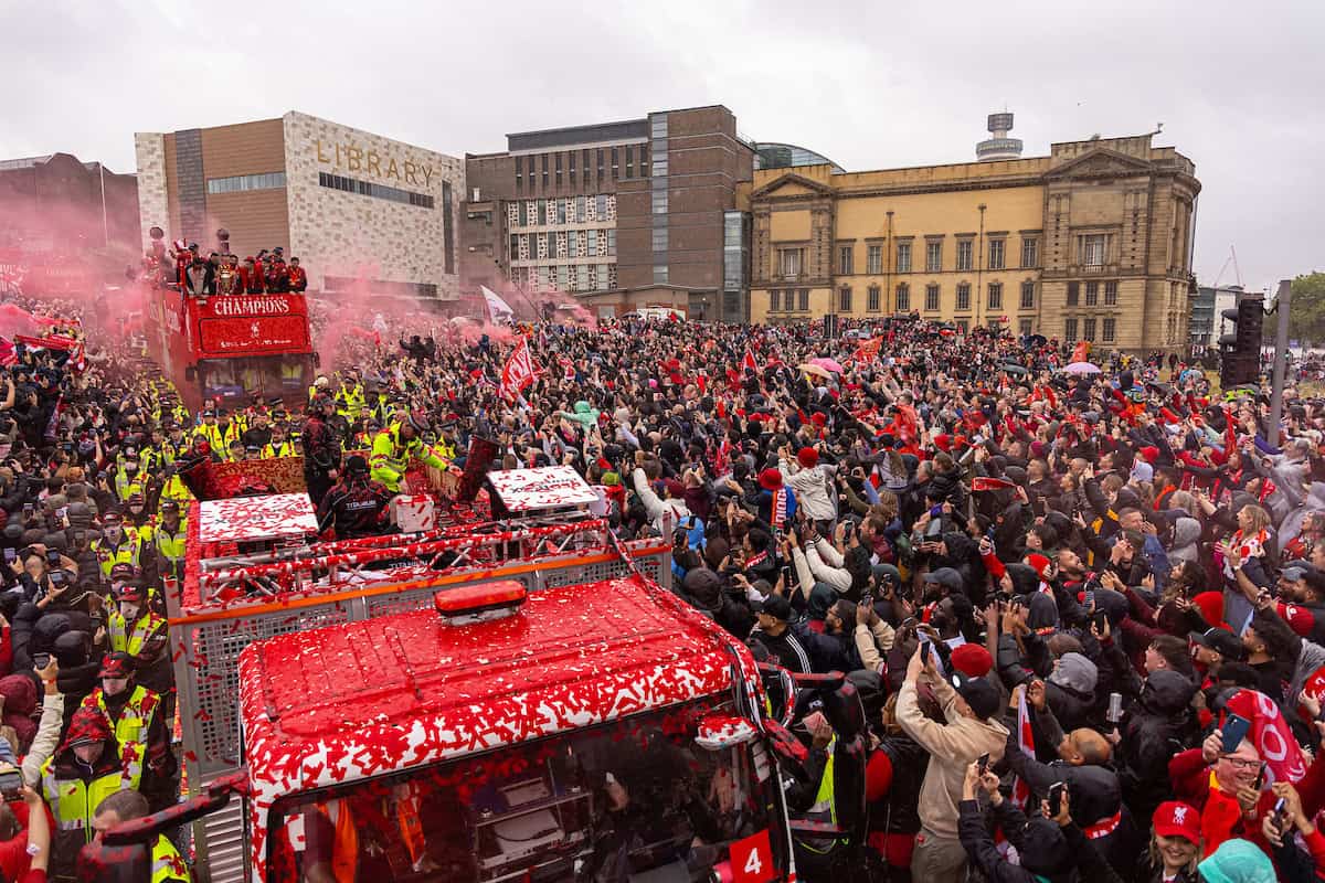 Man detained after serious incident following Liverpool trophy parade Man detained after serious incident following Liverpool trophy parade