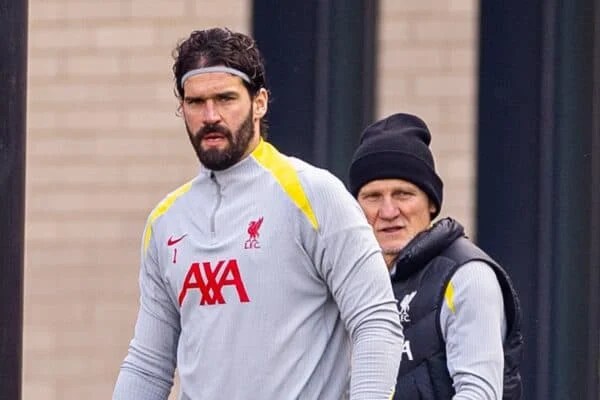 Why Alisson is facing late fitness test for Everton despite training Why Alisson is facing late fitness test for Everton despite training