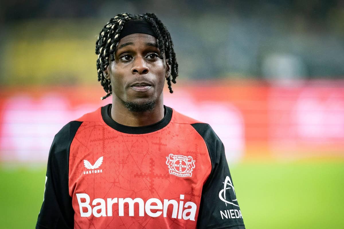 Jeremie Frimpong LEFT OUT of final Leverkusen game before Liverpool move Jeremie Frimpong LEFT OUT of final Leverkusen game before Liverpool move