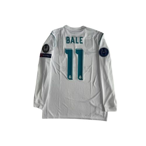 Real Madrid 2017/2018 Gareth Bale #11 Home White Long Sleeve Jersey Real Madrid 2017/2018 Gareth Bale #11 Home White Long Sleeve Jersey