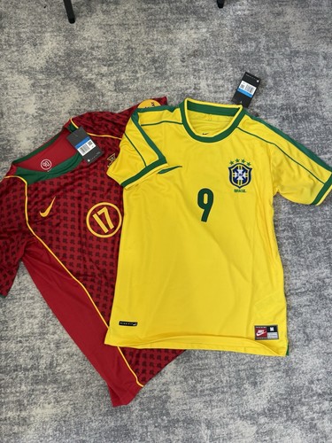 Cristiano Ronaldo Portugal & Ronaldo Brazil Soccer Jersey Lot Size Medium Cristiano Ronaldo Portugal & Ronaldo Brazil Soccer Jersey Lot Size Medium