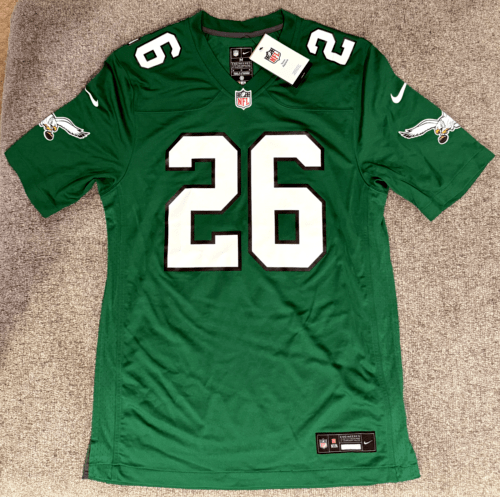 Saquon Barkley #26 Philadelphia Eagles Nike Game Jersey Kelly Green SZ M-XL Saquon Barkley #26 Philadelphia Eagles Nike Game Jersey Kelly Green SZ M-XL
