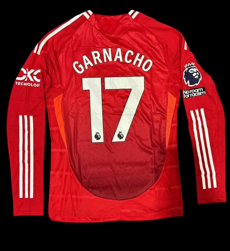Garnacho #17 Manchester United Home Long Sleeve XL (Fits Like Large) Premier Garnacho #17 Manchester United Home Long Sleeve XL (Fits Like Large) Premier