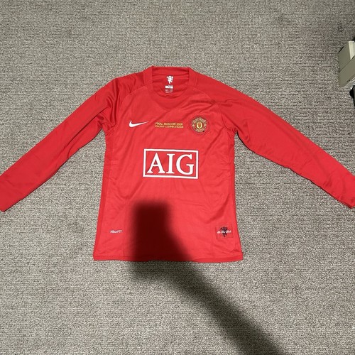 Nike Ronaldo 2008 UCL Final Manchester United Long Sleeve Jersey Size Small Nike Ronaldo 2008 UCL Final Manchester United Long Sleeve Jersey Size Small