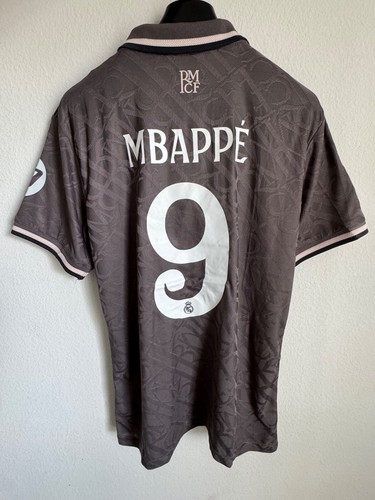 Mbappe #9 Mens LARGE Adidas Real Madrid Third Authentic Jersey Champions Mbappe #9 Mens LARGE Adidas Real Madrid Third Authentic Jersey Champions