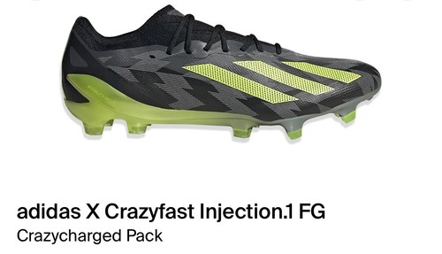 0 Size 8 adidas X Crazyfast Injection.1 FG Soccer Cleats Crazycharged Pack 0 Size 8 adidas X Crazyfast Injection.1 FG Soccer Cleats Crazycharged Pack