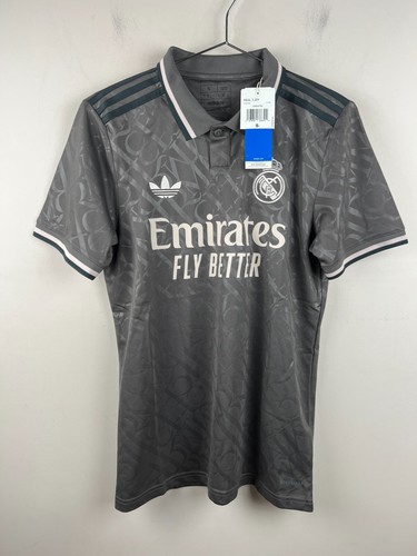 Adidas Real Madrid Valverde #8 Soccer Jersey Men’s Small Gray 2024/25 Third Kit Adidas Real Madrid Valverde #8 Soccer Jersey Men’s Small Gray 2024/25 Third Kit