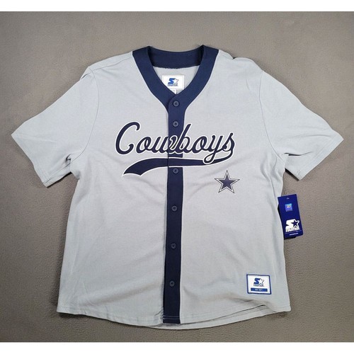 Dallas Cowboys Jersey Mens XL Blue/ Grey Starter NFL Football Dallas Cowboys Jersey Mens XL Blue/ Grey Starter NFL Football