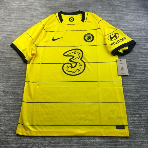Chelsea FC Nike Jersey Mens Large Yellow FC 2021 2022 Away Football Soccer Chelsea FC Nike Jersey Mens Large Yellow FC 2021 2022 Away Football Soccer