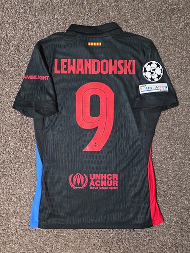 Lewandownski 9/ Barcelona Away/ Size Small/ Player Version/ Slim Fit Lewandownski 9/ Barcelona Away/ Size Small/ Player Version/ Slim Fit