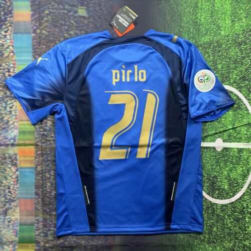 Pirlo Italy Jersey 2006 World Cup – Retro Jersey – Mens Size Small Pirlo Italy Jersey 2006 World Cup – Retro Jersey – Mens Size Small