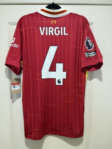 Virgil Van Dijk #4 Men’s LARGE Nike Liverpool FC STADIUM Home Jersey Virgil Van Dijk #4 Men’s LARGE Nike Liverpool FC STADIUM Home Jersey