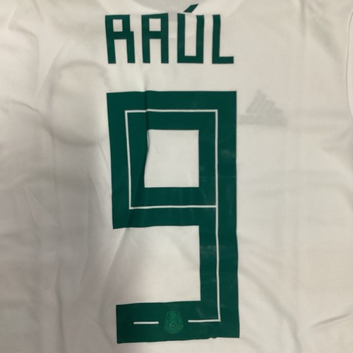 Adidas Mexico Raul 9 White/Green Soccer Jersey 2018 Size S Men Only Adidas Mexico Raul 9 White/Green Soccer Jersey 2018 Size S Men Only