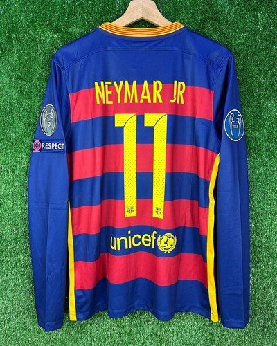 Fc Barcelona 2015/16 Jersey Home Long Sleeve soccer jersey Neymar #11 Fc Barcelona 2015/16 Jersey Home Long Sleeve soccer jersey Neymar #11